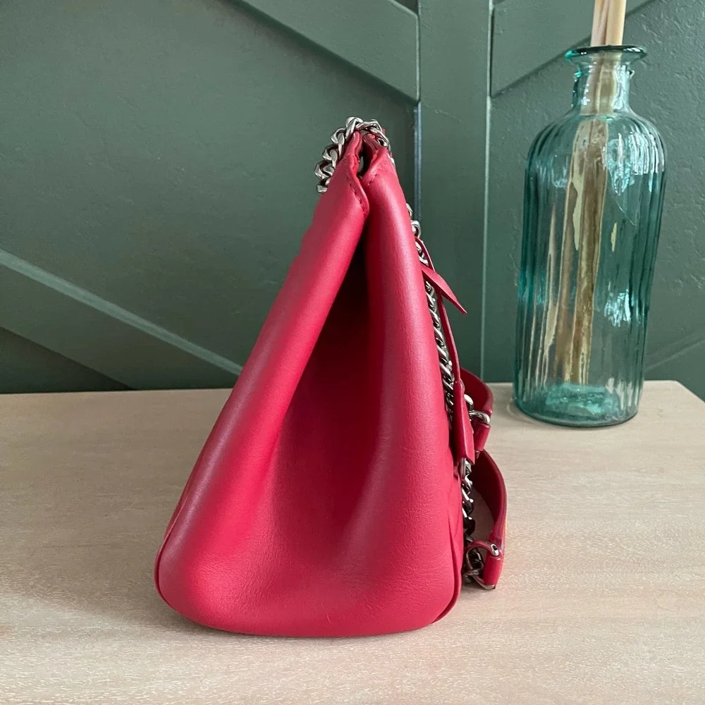 Mint Louis Vuitton New Wave Tote Leather Red Bag